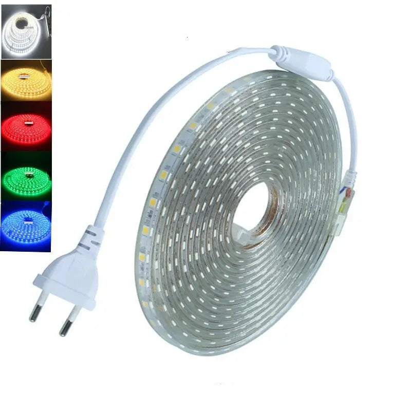 DAJUBHAI® - 5M Led Flexible Strip Light 220V SMD2835 Led Strip 120leds Per Meter Led Strip Light