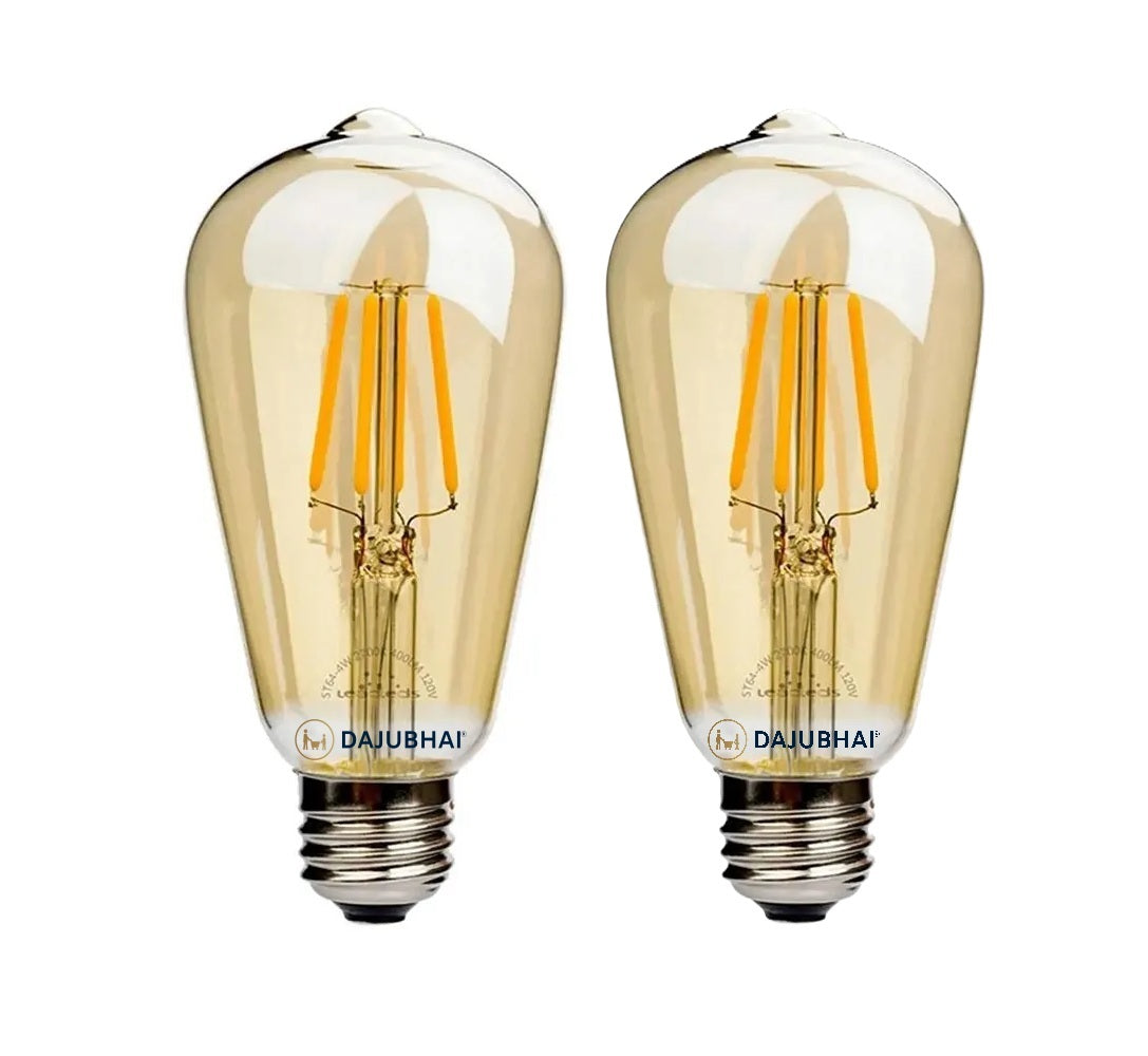 DAJUBHAI® - 4 Watt Led Filament Bulb ST64 E27 Base (Warm White)