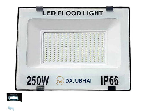DAJUBHAI® - 200 Watt Ultra Thin Slim Ip66 Led Flood Light Cool White Waterproof Outdoor Light 200W Pack Of 1