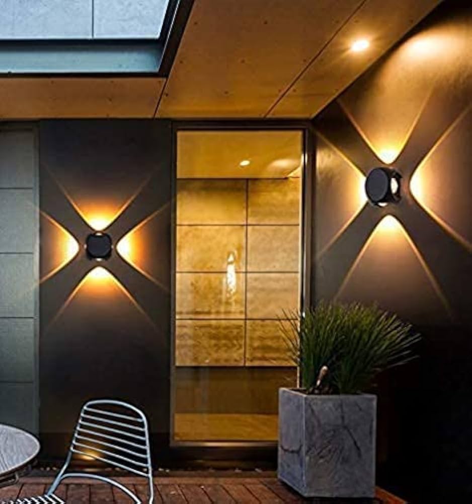 DAJUBHAI® - IP65 Aluminium LED 4-Way Splitter 4W Wall Light - Indoor/Outdoor (WW)  Light, Rainproof & Shockproof Design (Pack of 1)