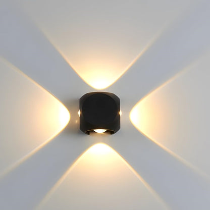 DAJUBHAI® - IP65 Aluminium LED 4-Way Splitter 4W Wall Light - Indoor/Outdoor (WW)  Light, Rainproof & Shockproof Design (Pack of 1)