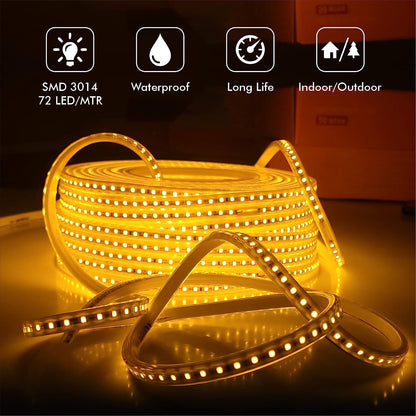 DAJUBHAI® - 30M Led Flexible Strip Light 220V SMD2835 Led Strip 120leds Per Meter Led Strip Light