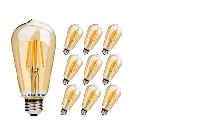 DAJUBHAI® - 4 Watt Led Filament Bulb ST64 E27 Base (Warm White)