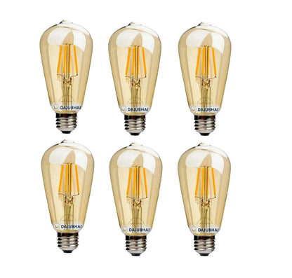 DAJUBHAI® - 4 Watt Led Filament Bulb ST64 E27 Base (Warm White)