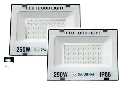 DAJUBHAI® - 200 Watt Ultra Thin Slim Ip66 Led Flood Light Cool White Waterproof Outdoor Light 200W Pack Of 1